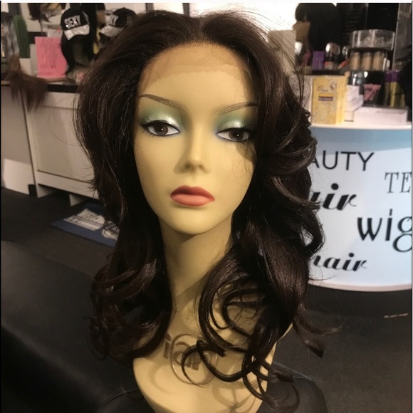Wig Fullace handstitch Handtied human hair blende